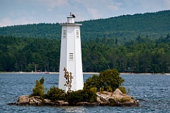 Loon Island Lighthouse on Lake Sunapee in New Hampshire